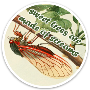 Sweet Trees Cicada Vinyl Sticker