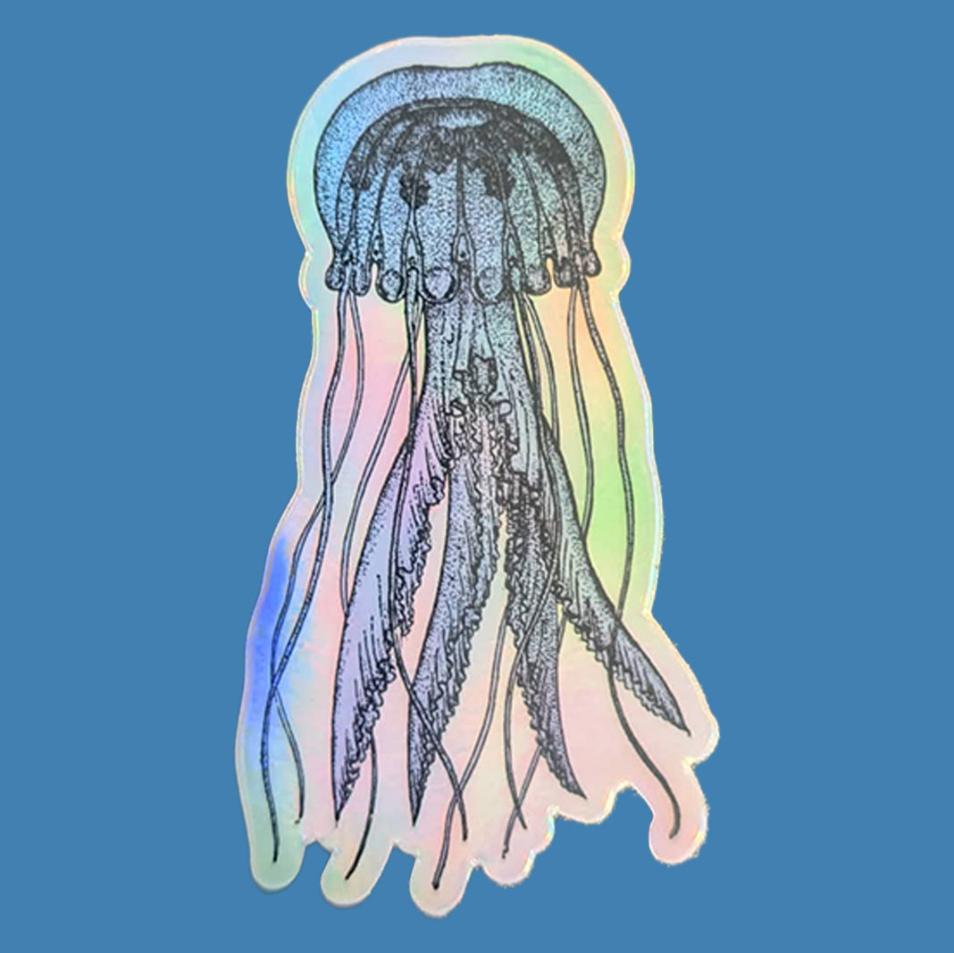 Holographic Jellyfish Sticker