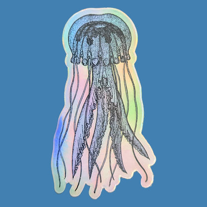 Holographic Jellyfish Sticker