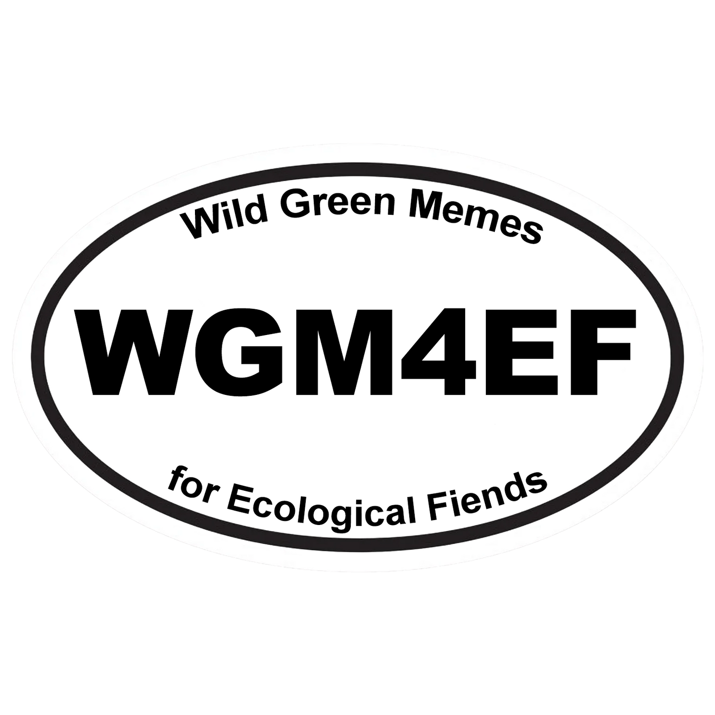 Wild Green Memes Oval Euro Sticker (SHIPS BY JUNE 30)