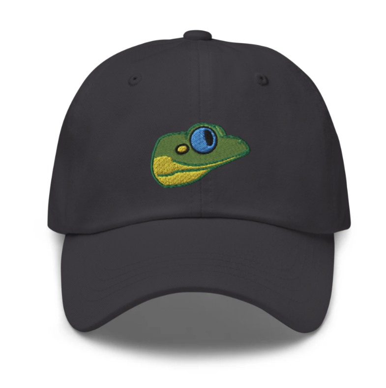 WOWIE! Frog Wild Green Memes Logo Dad Hat