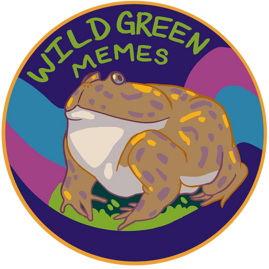 Wild Green Memes Vintage Logo Magnet
