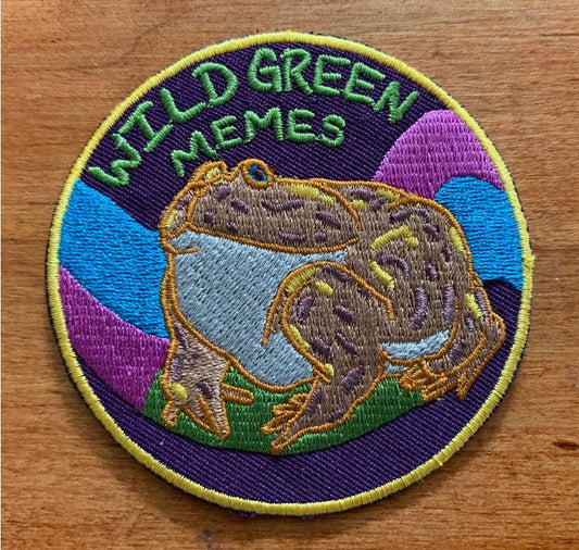 Wild Green Memes Vintage Logo Iron-On Patch
